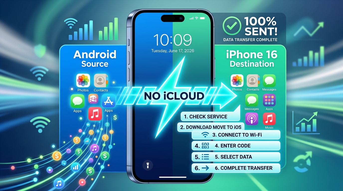 How to Transfer Data from Android to iPhone 16 Without iCloud?