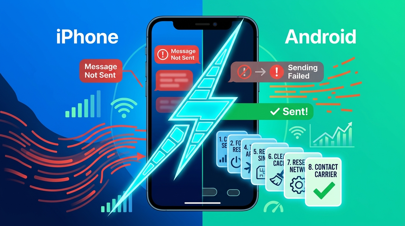 Text Messages Not Sending on iPhone or Android? 8 Quick Fixes