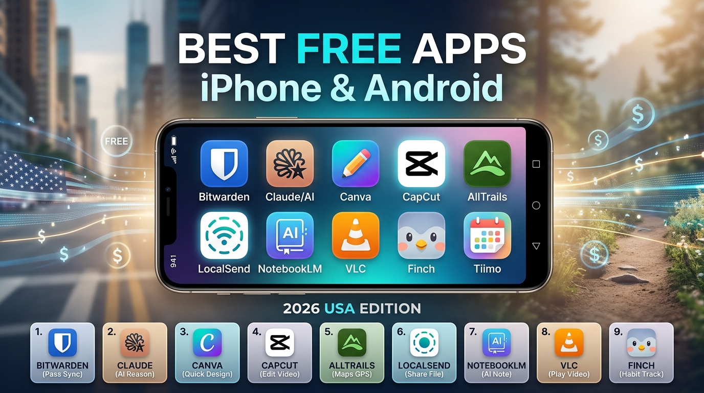 Best Free Apps for iPhone and Android in the USA – 2026 Edition