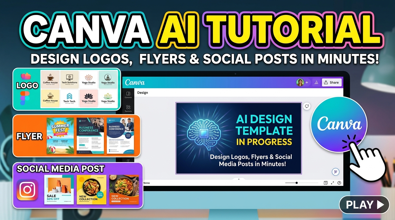 Canva AI Tutorial: Design Logos, Flyers and Social Media Posts in Minutes