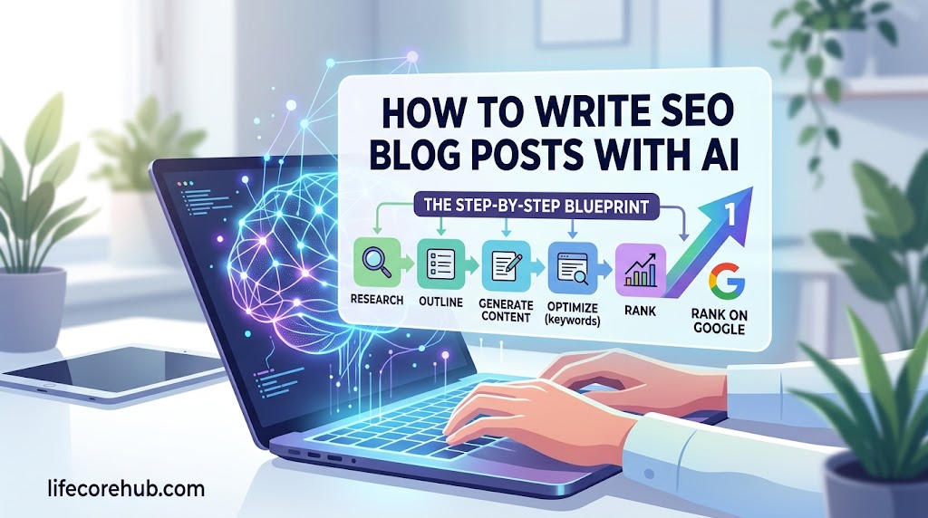 How to Write SEO Blog Posts with AI and Rank on Google (The Step-by-Step Blueprint)